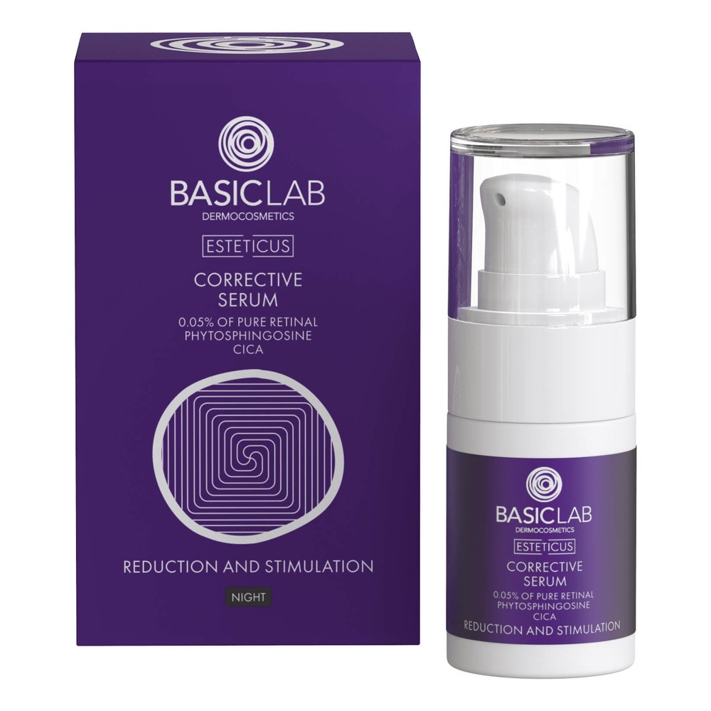BasicLab Esteticus Serum Korygujące z Retinalem 0.05% i Cica 15ml
