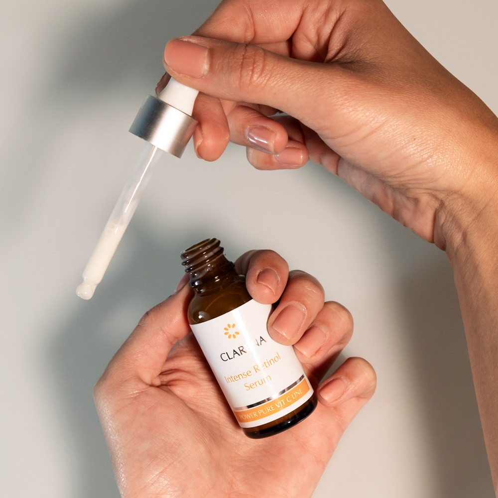 Clarena Power Pure Vit C Line Intense Retinol & Hyaluronic Acid Serum for Discoloration - 30ml