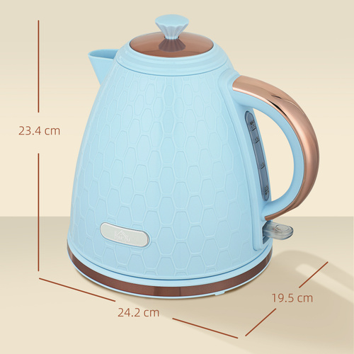 HOMCOM 3kW Rapid Boil Honeycomb Kettle - Light Blue