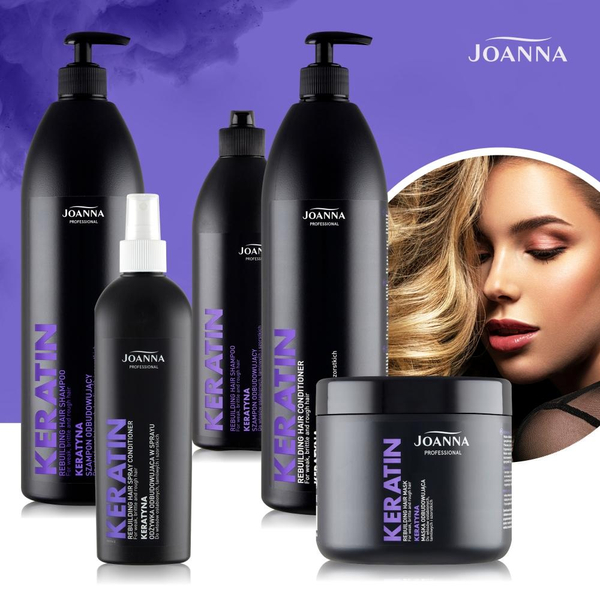 Joanna Professional Keratin Odżywka Odbudowująca dla Włosów Szorstkich i Łamliwych 1000g