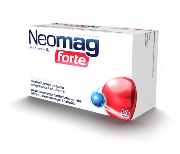 Neomag Forte Magnez + Witamina B6 Zmniejszający Uczucie Zmęczenia 30 Tabletek