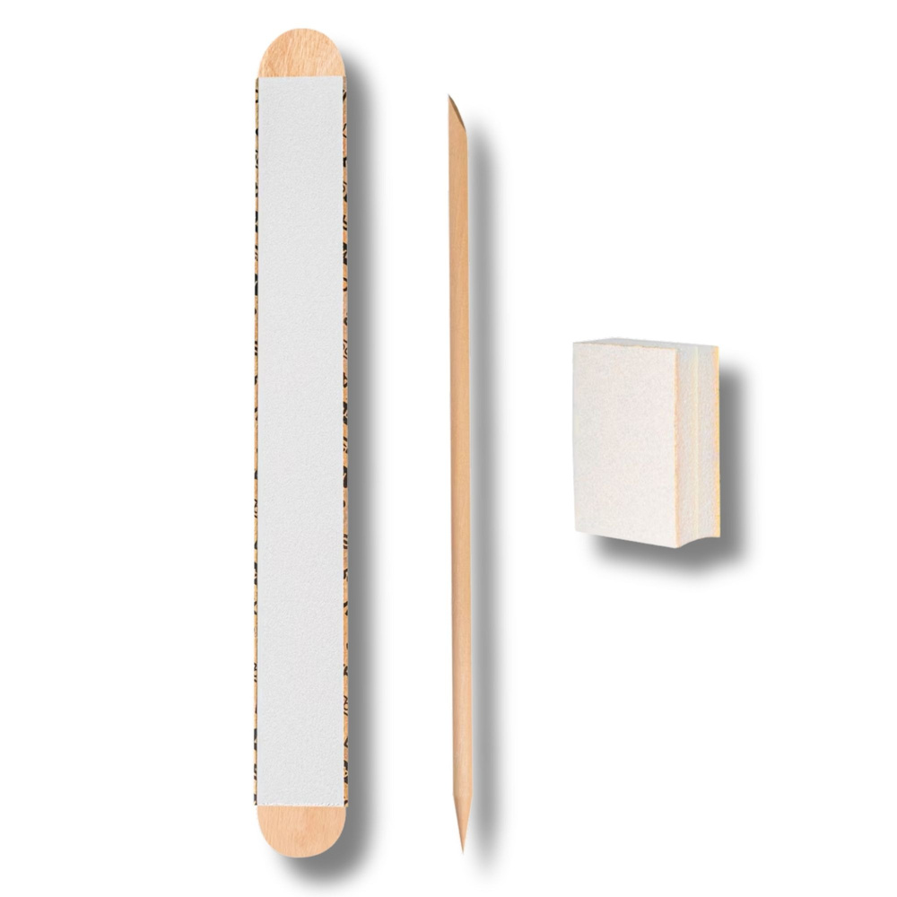 Staleks Pro Expert Disposable Manicure Set PapmAm Mix With Buffer And Orange Stick 1pcs