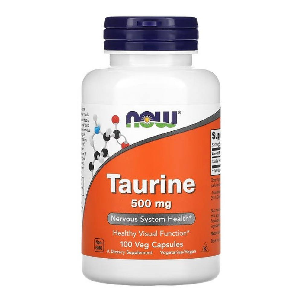 Now Foods Taurine 500mg Supports Healthy Vision 100 Capsules