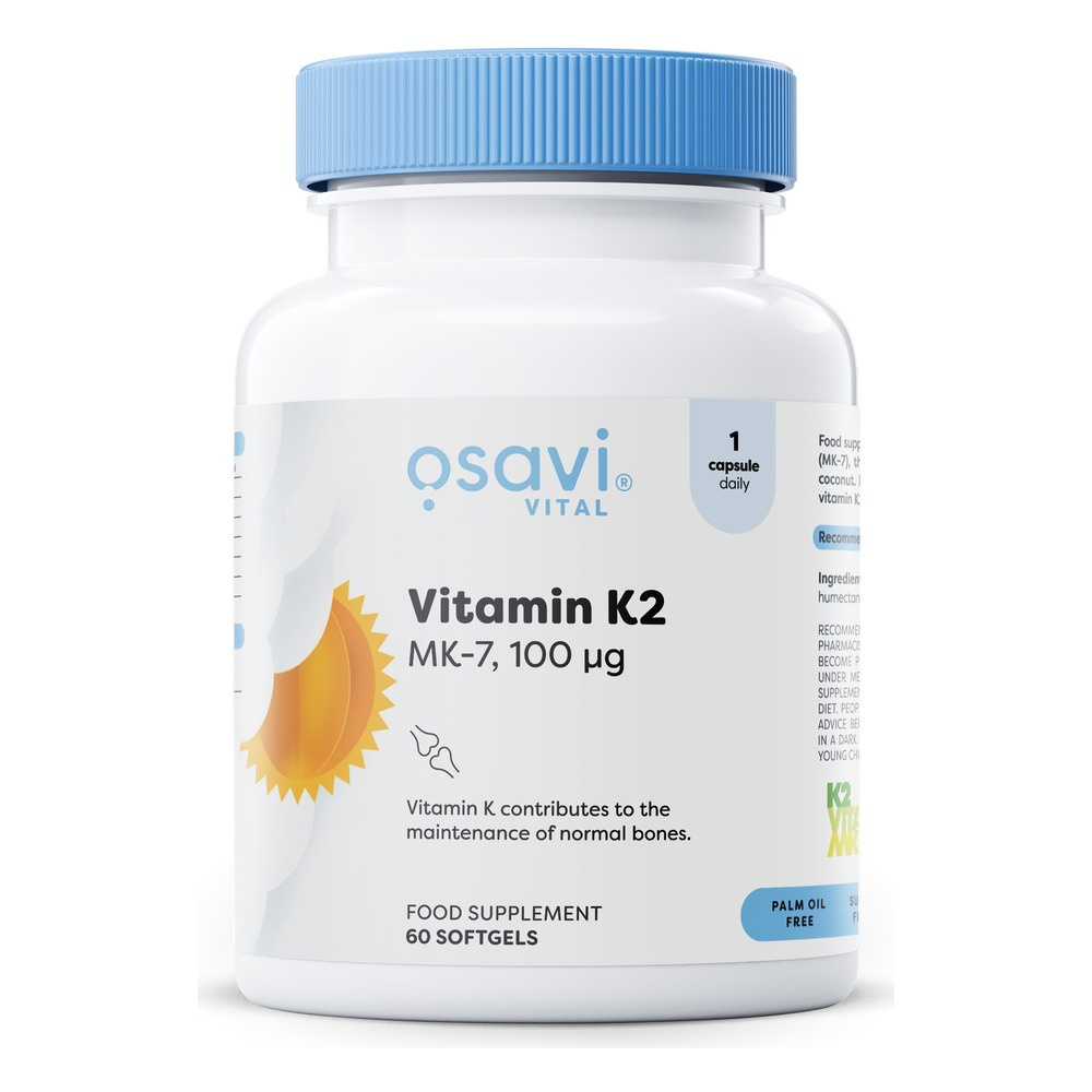 Osavi Vitamin K2 MK-7 100mcg for Bone Health 60 Softgels