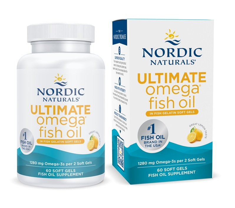 Nordic Naturals Ultimate Omega w Żelatynie Rybnej Suplement Omega 3 na Wsparcie Mózgu i Serca 60 Kapsułek