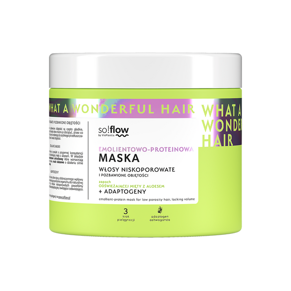 So!Flow Luxe Emollient-Protein Mask for Low Porosity & Volume-Boosting Hair Care - 400ml