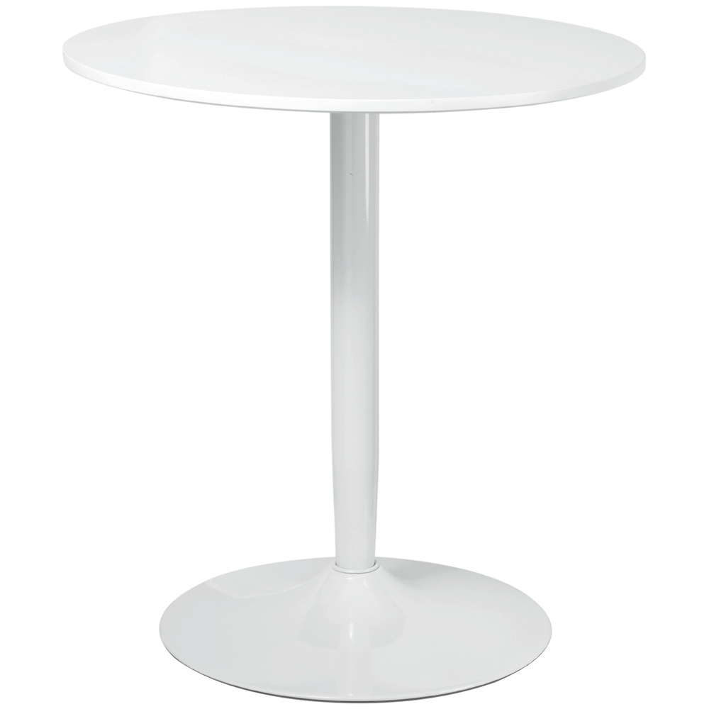 HOMCOM 75H x Φ70cm Two-Person Minimalistic Dining Table - White