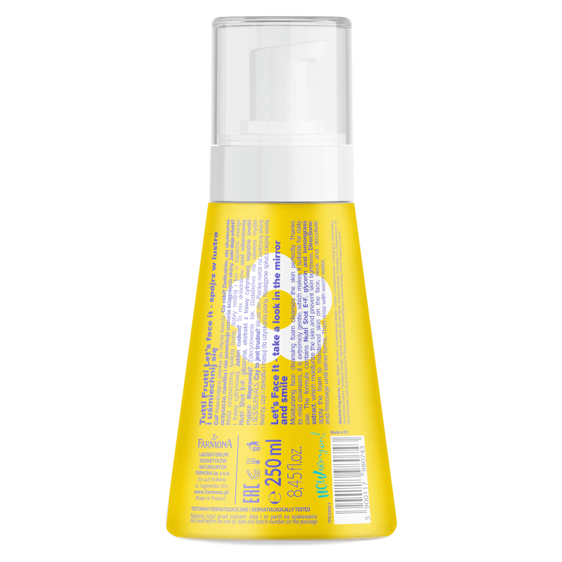 Tutti Frutti Let's Face It Moisturizing Face Wash Foam with Glycerine 8% + Nutri Shot E+F 250ml