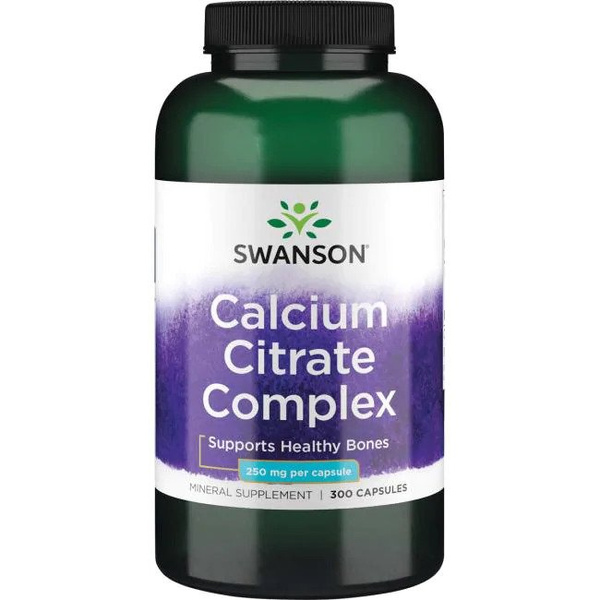 Swanson Calcium Citrate Complex 250mg Wspiera Zdrowie Kości 300 Kapsułek