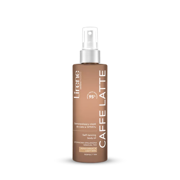 Lirene Perfect Tan Wegański Samoopalajacy Olejek do Ciała w Sprayu Caffe Latte 190ml