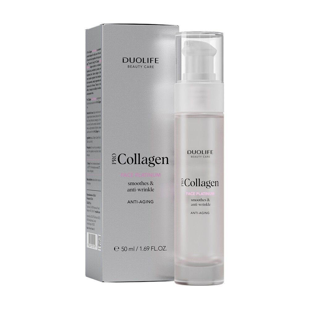 DuoLife Pro Collagen Face Platinum Hydrat Kolagenowy dla każdego Rodzaju Skóry Twarzy Szyi i Dekoltu 50ml