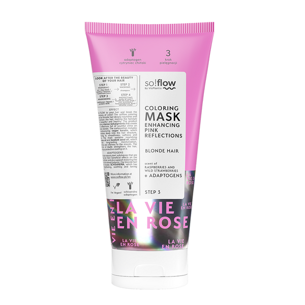 So!Flow Koloryzująca Maska z Różowymi Refleksami dla Włosów Blond - 200 ml