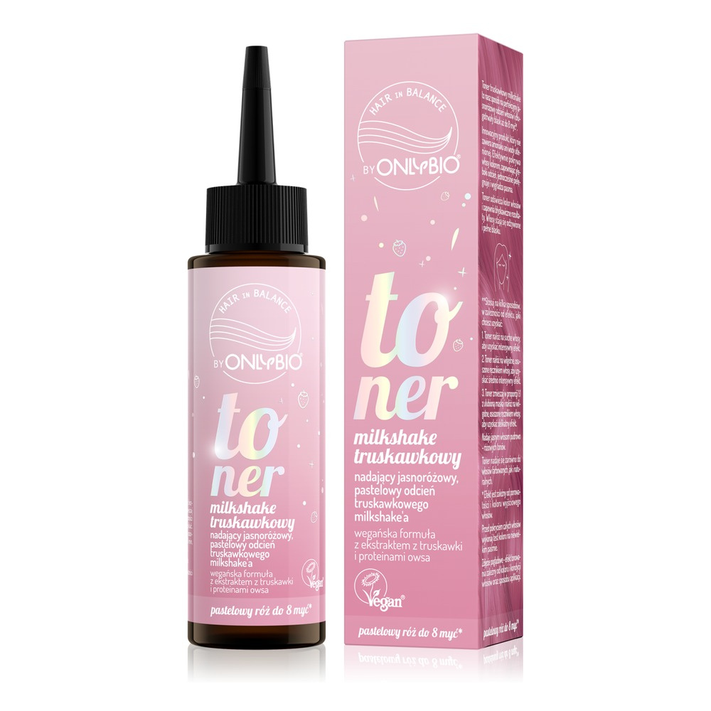 OnlyBio Hair in Balance Toner Truskawkowy Milkshake 100ml