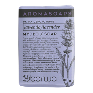 Barwa Aroma Soaps Na Uspokojenie Mydło w Kostce Lawenda do Codziennego Stosowania 100g