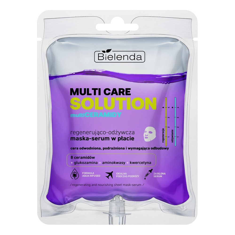 Bielenda Multi Care Solution Regenerująca i Odżywcza Maska-Serum Płacie 1 Sztuka