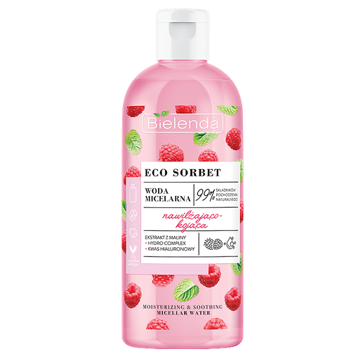 Bielenda Eco Sorbet Raspberry Moisturizing and Soothing Micellar Water 500ml