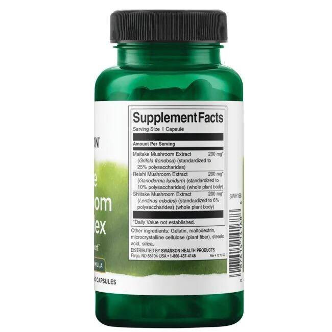 Swanson Turkey Tail Mushroom for Immunity Support 120 Capsules