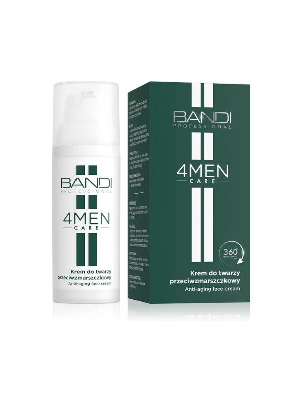 Bandi 4Men Care Przeciwzmarszczkowy Krem do Twarzy dla Mężczyzn 50ml