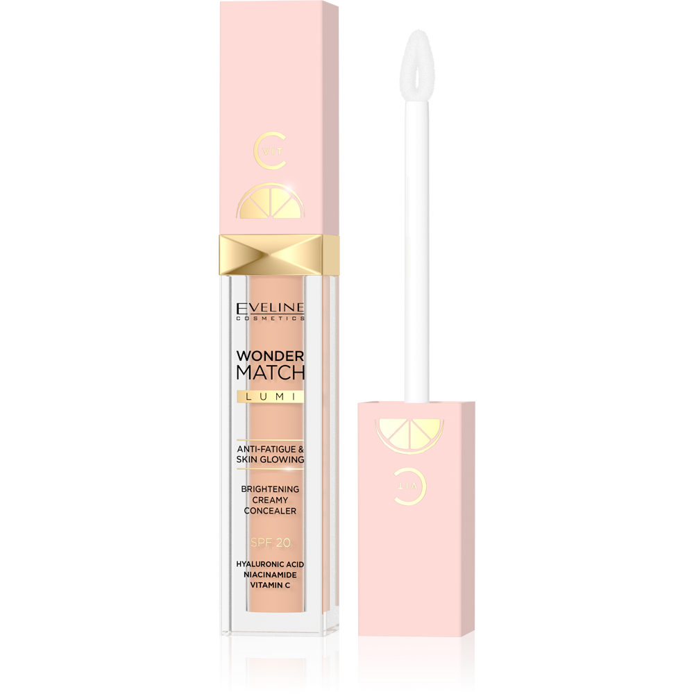 Eveline Wonder Match Lumi Illuminating Concealer with Vitamin C SPF15 No.20 Nude Warm 6.8ml