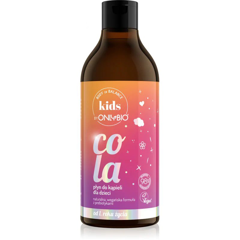 OnlyBio Body in Balance Kids - Naturalny Płyn do Kąpieli dla Niemowląt z Prebiotykami, 500 ml