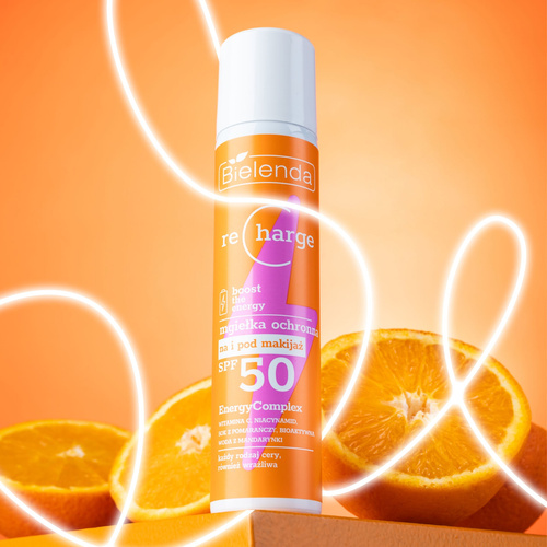 Bielenda Recharge Boost the Energy UVA and UVB Gentle Protective Mist SPF 50 75ml