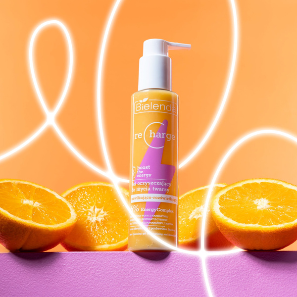 Bielenda Recharge Boost The Energy Nawilżająco - Rozświetlający Żel Oczyszczający dla Skóry Odwodnionej Pozbawionej Blasku 150ml