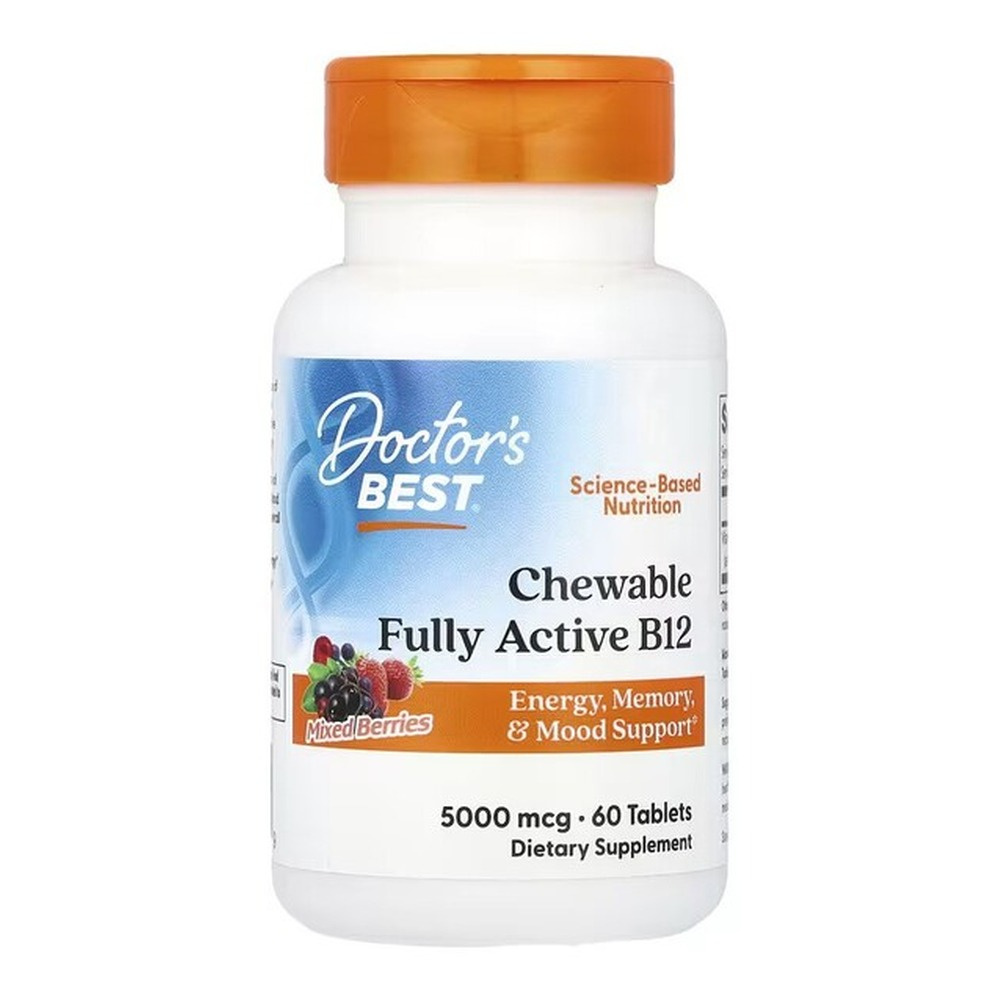 Doctor's Best Chewable Fully Active B12, Mixed Berries Tabletki do żucia 60 tabletek