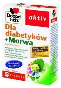 Doppelherz Aktiv for Diabetics + Mulberry Slimming Sugar Regulation 40tabl.