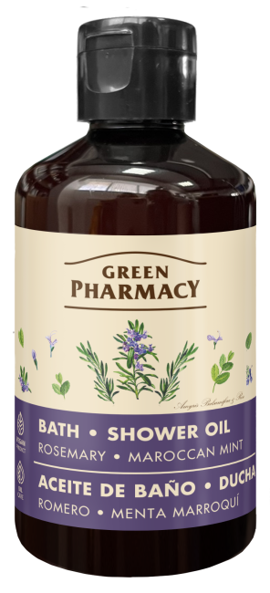 Green Pharmacy Bath and Shower Oil Rosemary and Moroccan Mint 250ml