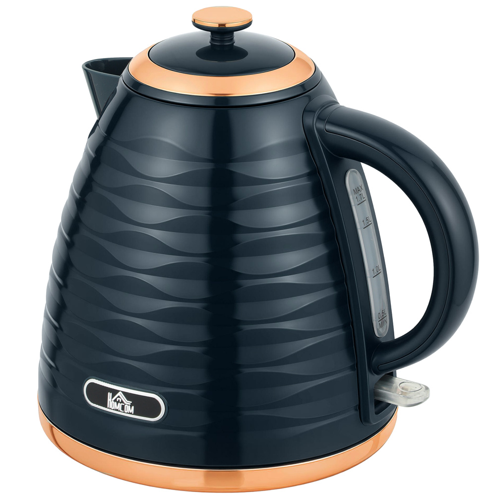 HOMCOM 3kW Rapid Boil Honeycomb Kettle - Dark Blue