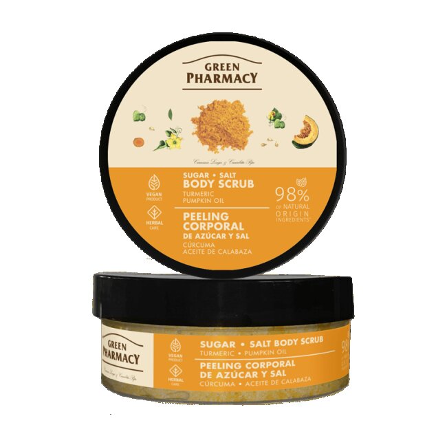 Green Pharmacy Sugar Body Scrub Turmeric and Pumpkin Oil 200ml