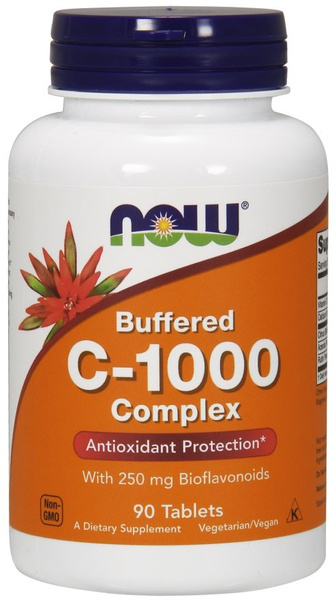Now Foods Vitamin C-1000 Complex Complex Buforowana 250mg Bioflawonoidy 90 Tabletek