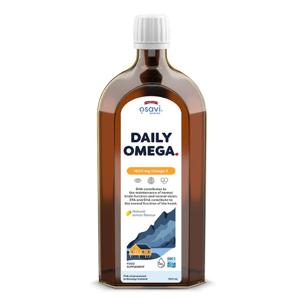 Osavi Daily Omega 1600mg Omega 3 w Płynie o Naturalnym Smaku Cytrynowym 500ml