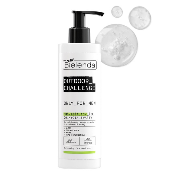 Bielenda Only for Men Outdoor Challenge Refreshing Face Wash Gel for All Skin Types 190ml