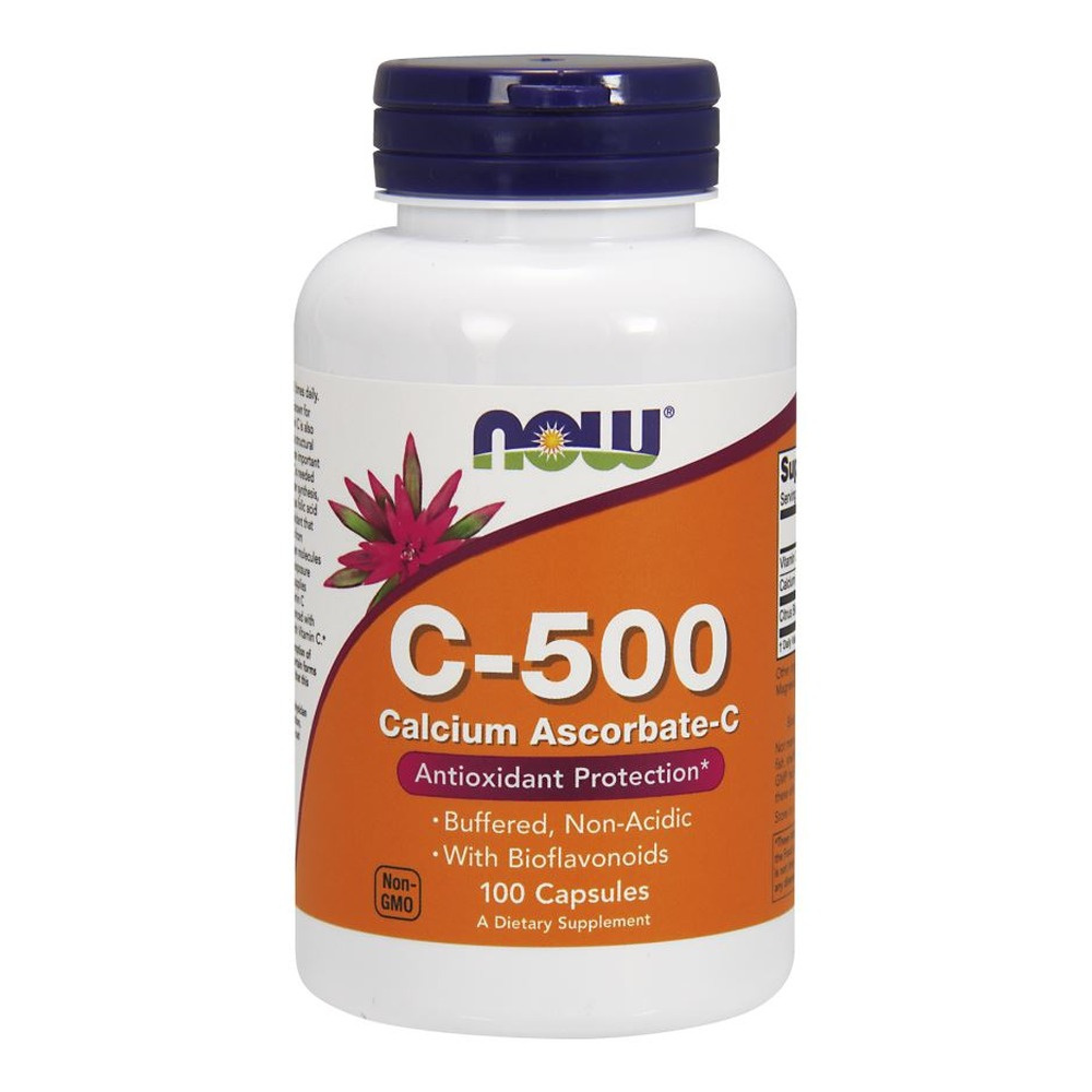 Now Foods Vitamin C-500 Calcium Ascorbate-C Supports Immunity 100 Capsules