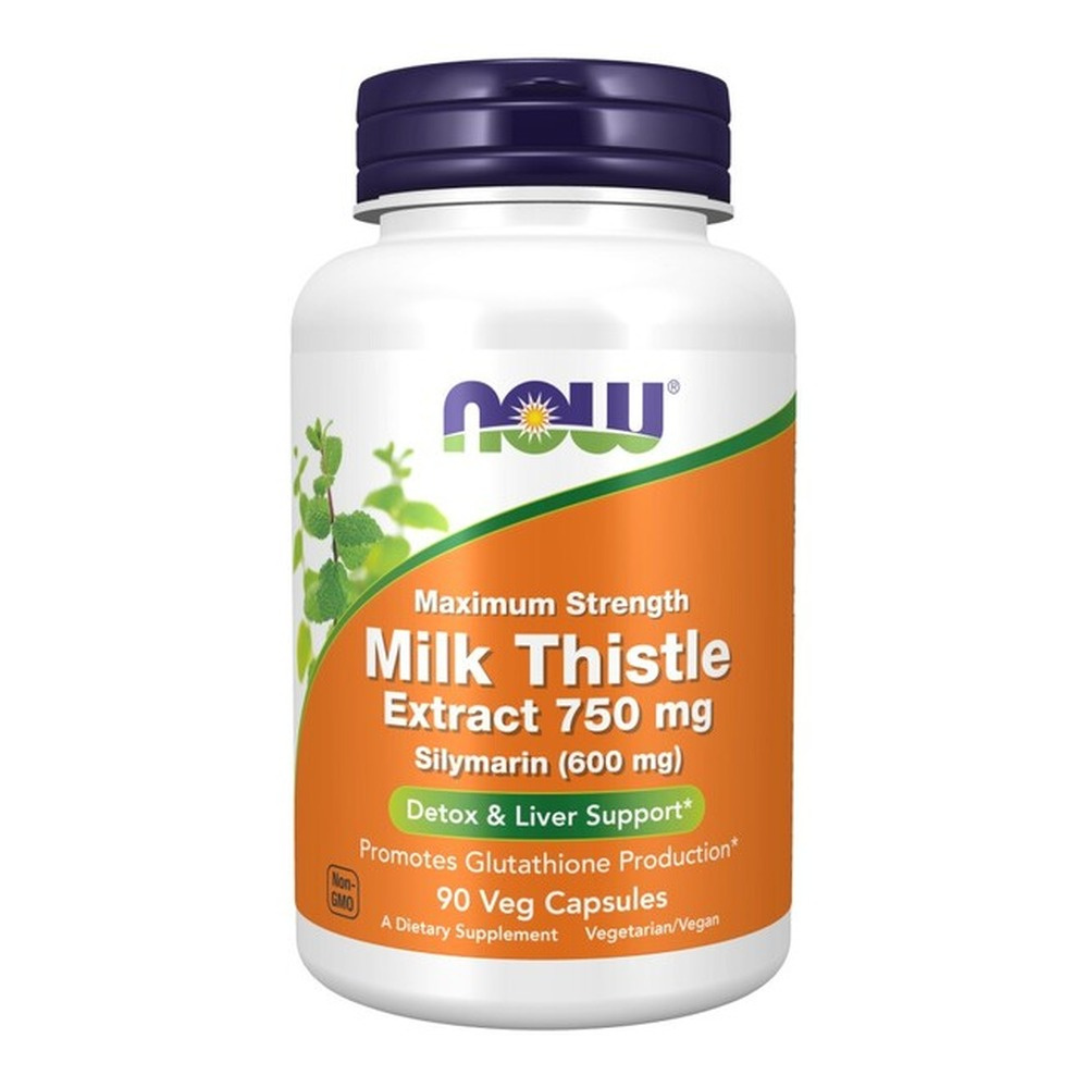 NOW Foods Milk Thistle Extract 750 mg Maximum Support for a Healthy Liver 90 Capsules