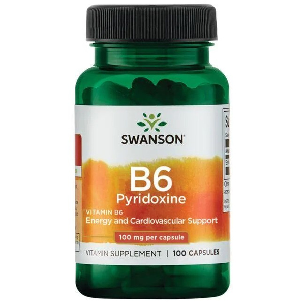 Swanson B6 Pyridoxine 100mg 100 Capsules