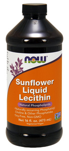 Now Foods Sunflower Lecithin Liquid Lecytyna z Nasion Słonecznika 473ml