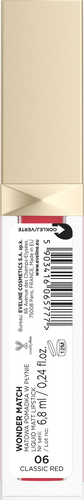 Eveline Wonder Match Matte Liquid Lipstick No. 06 Classic Red 6.8ml