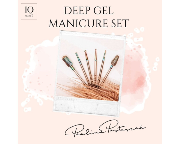 IQ Nails Deep Gel Manicure Set for Advanced Use Zestaw Frezów 6 Sztuk