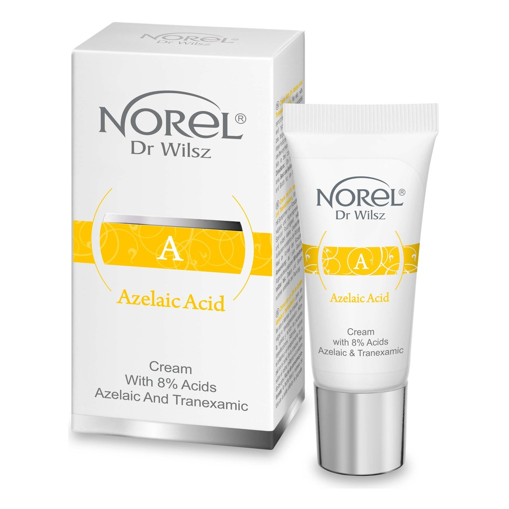 Norel Azelaic Acid Cream With 8% Azelaic and Tranexamic Acids Krem dla Skóry z Trądzikiem Różowatym i Przebarwieniami 15ml