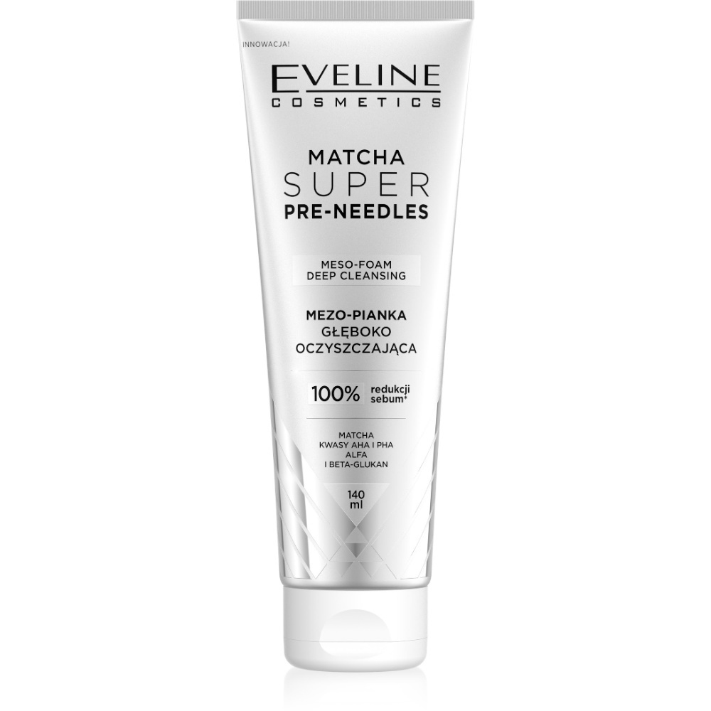 Eveline Super Pre-Needles Matcha pianka głęboko oczyszczająca meso 140 ml