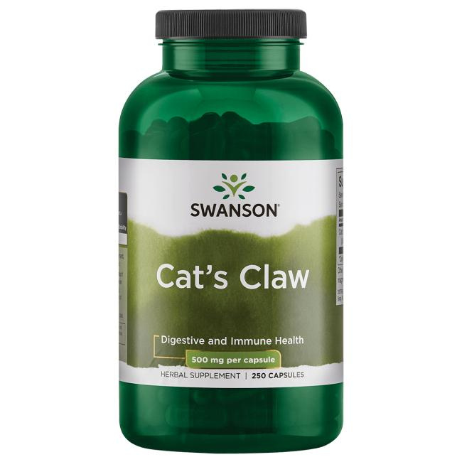 Swanson Cat's Claw 500mg Koci Pazur Wspomaga Układ Immunologiczny 250 Kapsułek