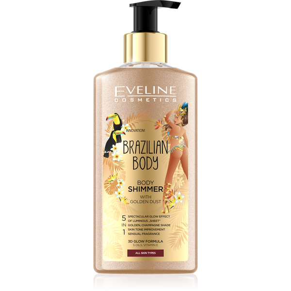 Eveline Brazilian Body Shimmer for  Body with Gold Dust 150ml