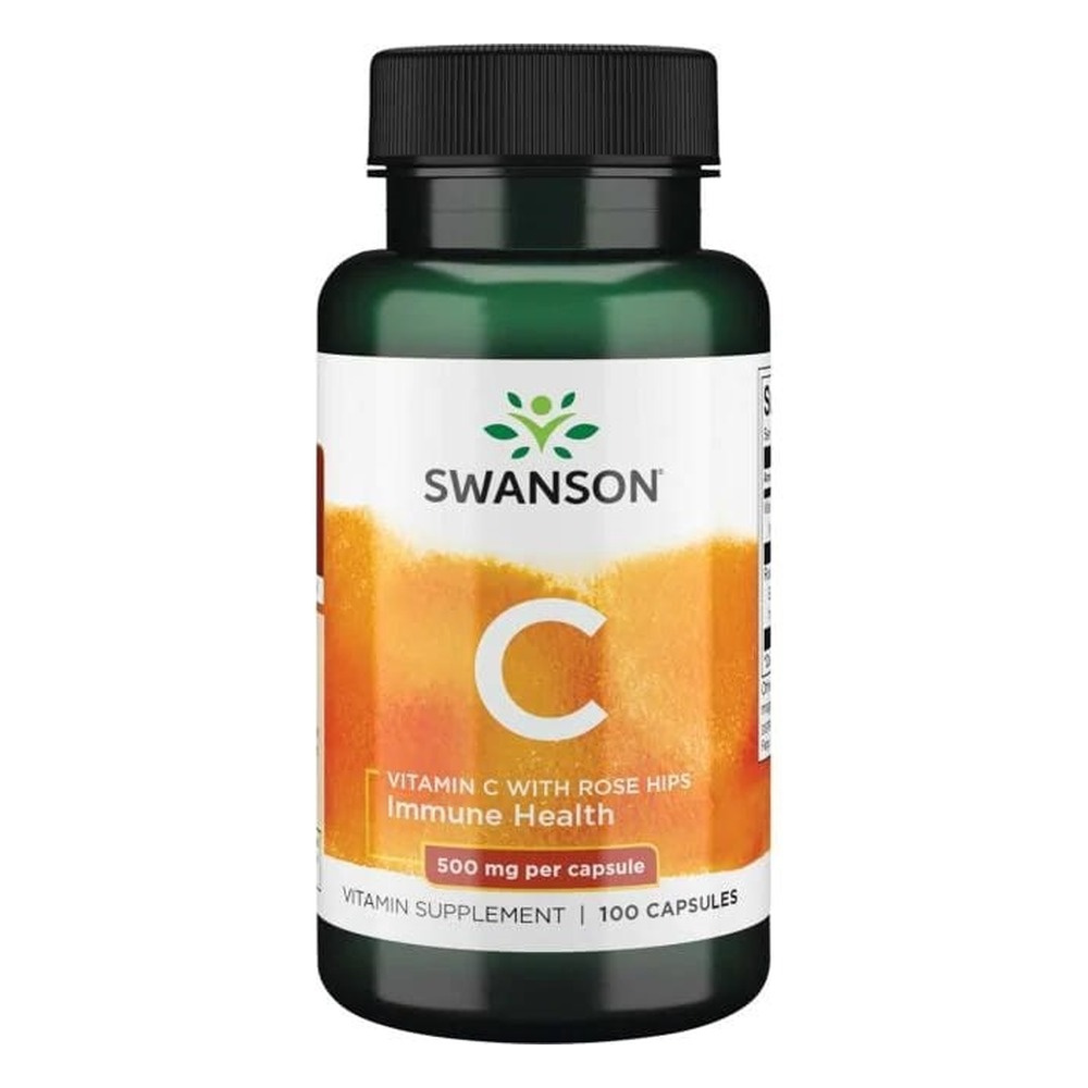 Swanson Vitamin C with Rosehip 500mg 100 Capsules