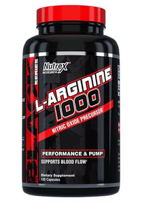 Nutrex L-Arginine 1000 for Muscle Pump and Blood Flow 120 Caps