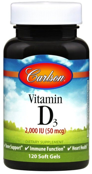 Vitamin D3, 2000 IU - 120 softgels