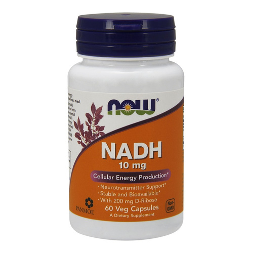 Now Foods NADH 10mg Wspomaga Pamięć i Koncentrację 60 Kapsułek