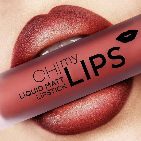 Eveline Oh My Lips Matt Pomadka w Płynie i Kredka Nr 02 Milky Chocolate 1 Sztuka