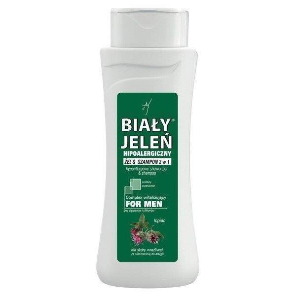 BIAŁY JELEŃ Żel & Szampon 2 w 1 z łopianem MEN 300 ml